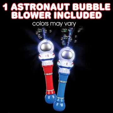 ArtCreativity Light Up Astronaut Bubble Blower Wand