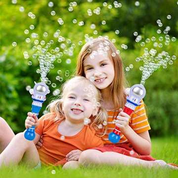 ArtCreativity Light Up Astronaut Bubble Blower Wand
