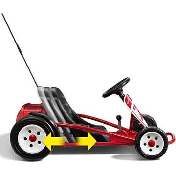 Radio Flyer 940Z 12V Battery-Powered Adjustable Kids Ultimate Outdoor Go-Kart with Rubber Wheels, Red