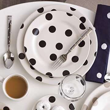 kate spade new york Deco Dot 12-Piece Dinnerware Set, White