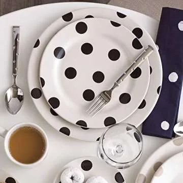 kate spade new york Deco Dot 12-Piece Dinnerware Set, White
