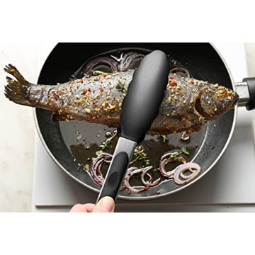 2 Pack Black Kitchen Tongs, Premium Silicone Kitchen Tools