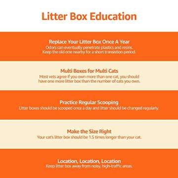 Amazon Basics No-Mess Hooded Enclosed Cat Litter Box, Large, Multicolor, 24 in x 18 in x 17 in