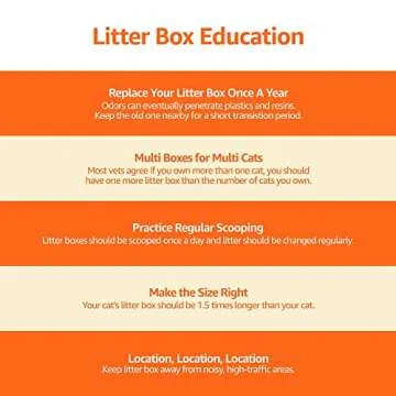 Amazon Basics No-Mess Hooded Enclosed Cat Litter Box, Large, Multicolor, 24 in x 18 in x 17 in