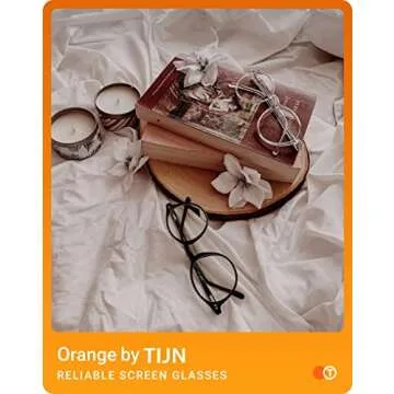 TIJN Blue Light Blocking Glasses Men Women Vintage Thick Round Rim Frame Eyeglasses(Black,Transparent)