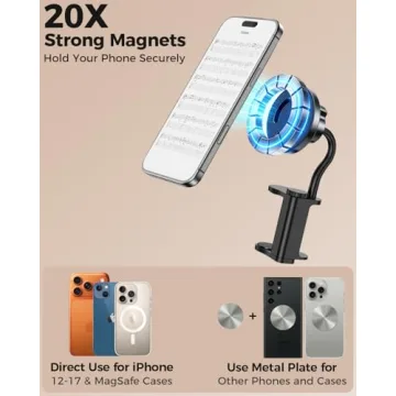 Magnetic Phone Holder Mount for Guitars and Ukuleles