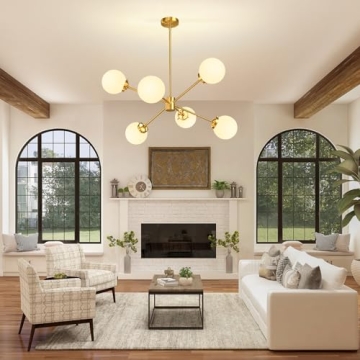 yiheazton Sputnik Chandelier - Modern 6 Light Fixture