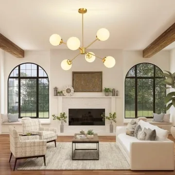 yiheazton Sputnik Chandelier - Modern 6 Light Fixture