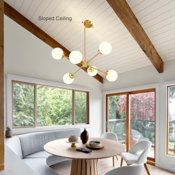 yiheazton Sputnik Chandelier - Modern 6 Light Fixture