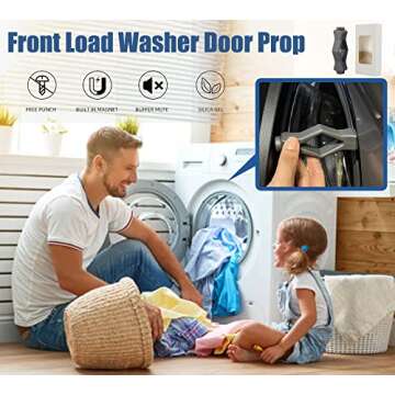 Magoog Washer Door Prop, Magoog [Easy to Stick] Front Load Washer Door Prop, Keep Front Load Washer ...
