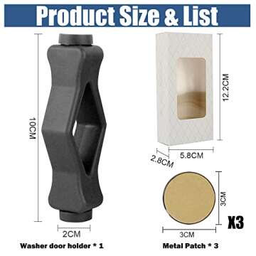 Magoog Washer Door Prop, Magoog [Easy to Stick] Front Load Washer Door Prop, Keep Front Load Washer Door Open and Clean, Washing Machine Door Prop Grey