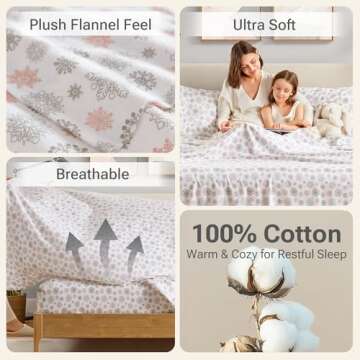 Cozy Flannel Sheet Set with Cute Animal Print for All