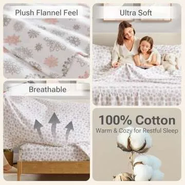 Cozy Flannel Sheet Set with Cute Animal Print for All