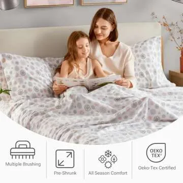 Cozy Flannel Sheet Set with Cute Animal Print for All