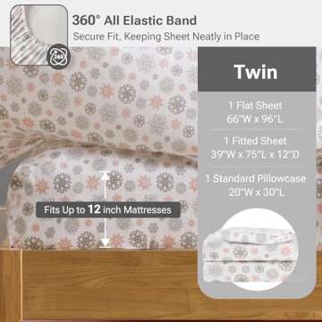 Cozy Flannel Sheet Set with Cute Animal Print for All