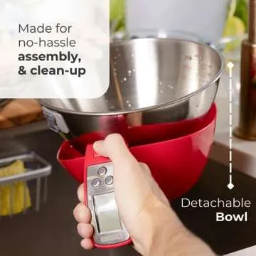 Fradel Digital Kitchen Scale with Mixing Bowl - Precision Cooking