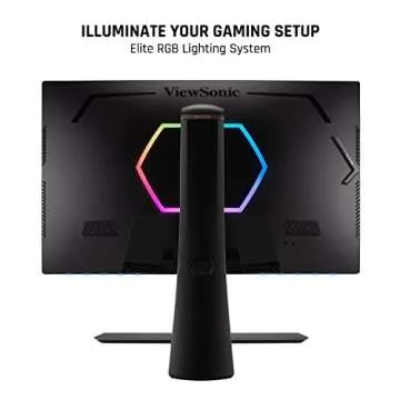 ViewSonic XG251G 25 Inch 1080p 1ms 360Hz IPS Gaming Monitor with GSYNC, HDR400, RGB Lighting, NVIDIA Reflex, and Advanced Ergonomics for Esports