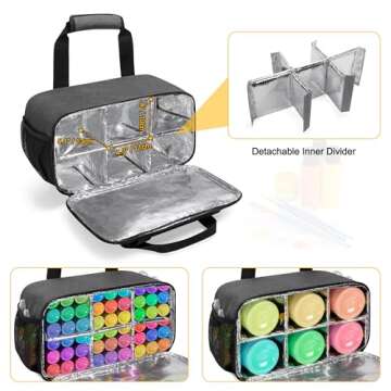 GRAOSO Acrylic Paint Organizer Bag for Art Supplies