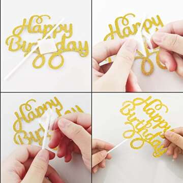 40 Vibrant Happy Birthday Cake Toppers for Celebrations