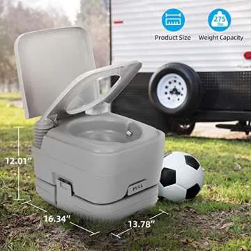YITAHOME Portable Toilet 2.6 Gallon for Camping & RV
