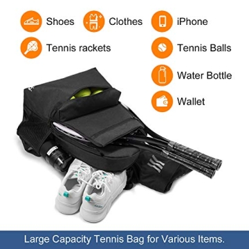Sucipi Tennis Bag for Men and Women with Shoe Compartment