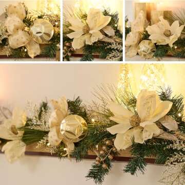 Valery Madelyn 6ft Pre-Lit Christmas Garland with Lights