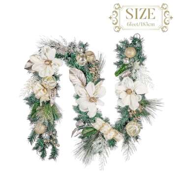 Valery Madelyn 6ft Pre-Lit Christmas Garland with Lights