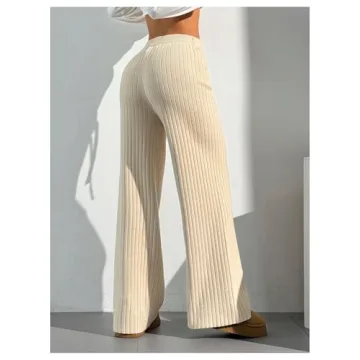 Comfy Knit Lounge Pants for Women - Verdusa Style