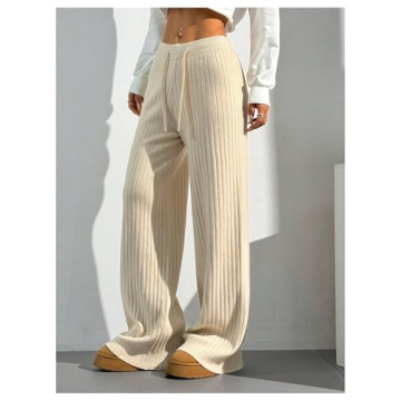 Comfy Knit Lounge Pants for Women - Verdusa Style