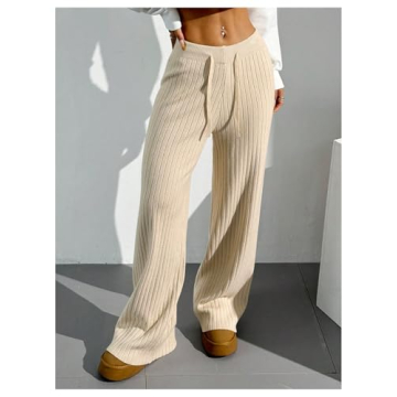 Comfy Knit Lounge Pants for Women - Verdusa Style