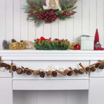 Rustic Pine Cone Christmas Garland for Holiday Decor