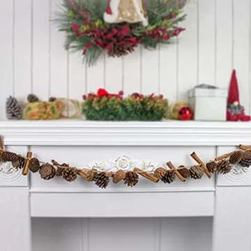 Rustic Pine Cone Christmas Garland for Holiday Decor