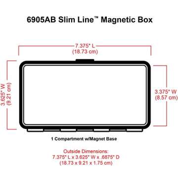 ArtBin 6905AB Sew-Lutions Slim Line Magnetic Box, [1] Small Art & Craft Organizer, Polypropylene Plastic with Magnetic Bottom, Translucent Raspberry