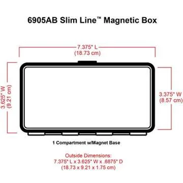 ArtBin 6905AB Sew-Lutions Slim Line Magnetic Box, [1] Small Art & Craft Organizer, Polypropylene Plastic with Magnetic Bottom, Translucent Raspberry