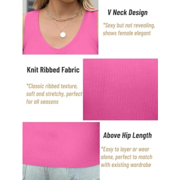 Zeagoo Ribbed V Neck Tank Tops for Women 2024