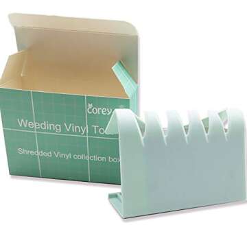 Corey-z Weeding Vinyl Tool,Shredded Vinyl Collection Box for Cricut/Silhouette/Siser/Oracal 631 651 ...