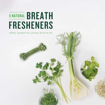 Minties Dental Chews for Dogs, 80 Count, Vet-Recommended Mint-Flavored Dental Treats for Tiny/Small Dogs 5-24 lbs, Dental Bones Clean Teeth, Fight Bad Breath, and Removes Plaque and Tartar