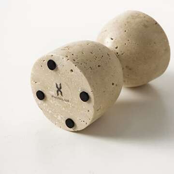 Elegant Turkish Beige Travertine Candlestick for Home Decor