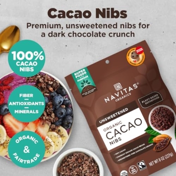 Navitas Organics Cacao Nibs - Organic, Fair Trade, Nutrient-Dense