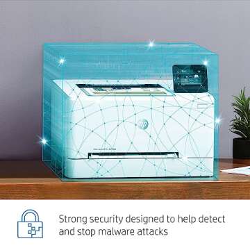 HP Color LaserJet Pro M255dw Wireless Laser Printer, Remote Mobile Print, Duplex Printing, Works with Alexa (7KW64A), White