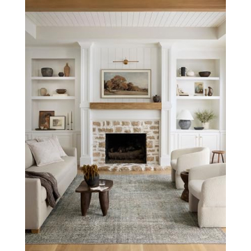 Loloi Jules Collection Area Rug - Emerald Antique Ivory