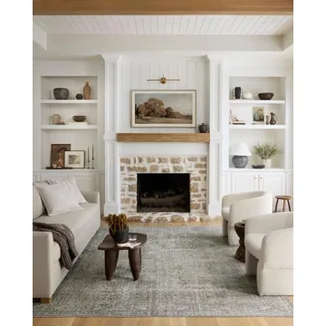 Loloi Jules Collection Area Rug - Emerald Antique Ivory