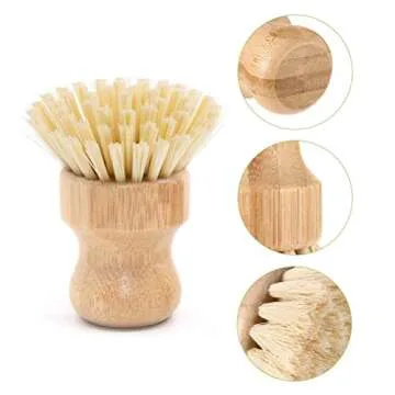 Bamboo Palm Dish Scrubber Set for Eco-Friendly Cleaning