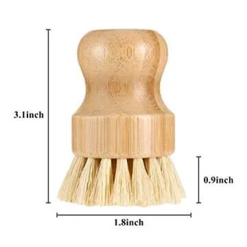 Bamboo Palm Dish Scrubber Set for Eco-Friendly Cleaning
