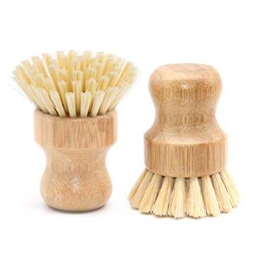 Bamboo Palm Dish Scrubber Set for Eco-Friendly Cleaning