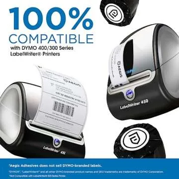 Aegis Adhesives - Direct Thermal Labels Replacement for DYMO 30347