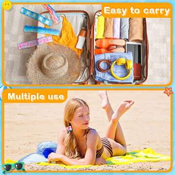 Boao 8 Pack Towel Bands for Beach Chairs Cruise Towel Clips for Lounge Beach Pool Chairs Elastic Windproof Strap Holders for Summer Lounge Pool Hawaiian Accessories (Gradient Style)