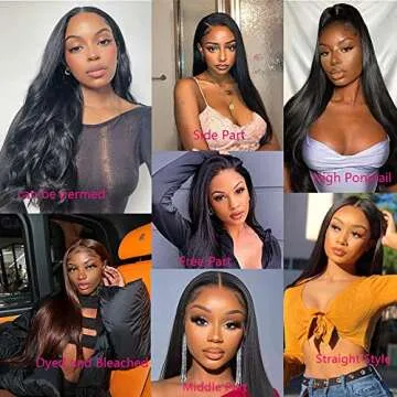 LARVOB 13x6 Lace Front Wigs Human Hair 180 Density 26inch Straight HD Transparent Lace Front Human Hair Wigs for Women 13x6 Straight Wigs Human Hair Pre Plucked Bleached Knots with Baby Hair