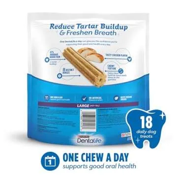 Purina DentaLife Made in USA Facilities Large Dog Dental Chews, Daily - 36 Treats