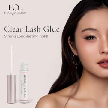 House of Lashes Eyelash Glue - Latex-Free Eyelash Glue for Sensitive Eyes - Effective for All Day We...